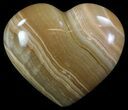 Polished, Brown Calcite Heart - Madagascar #62546-1